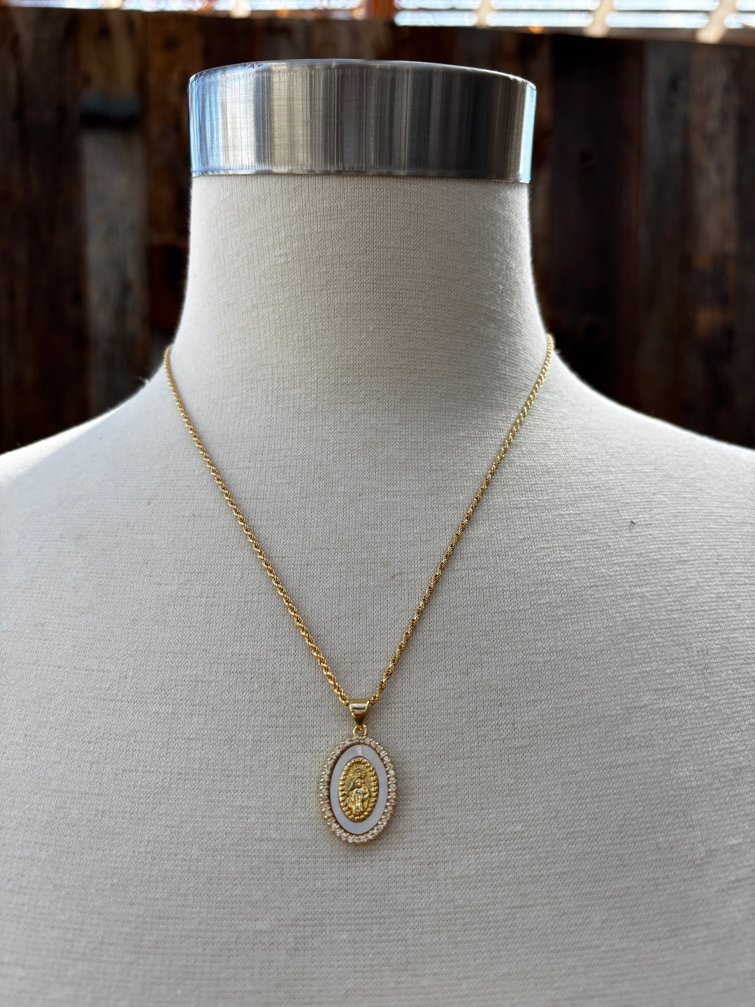 Joy Dravecky Holy Mother Mary Necklace