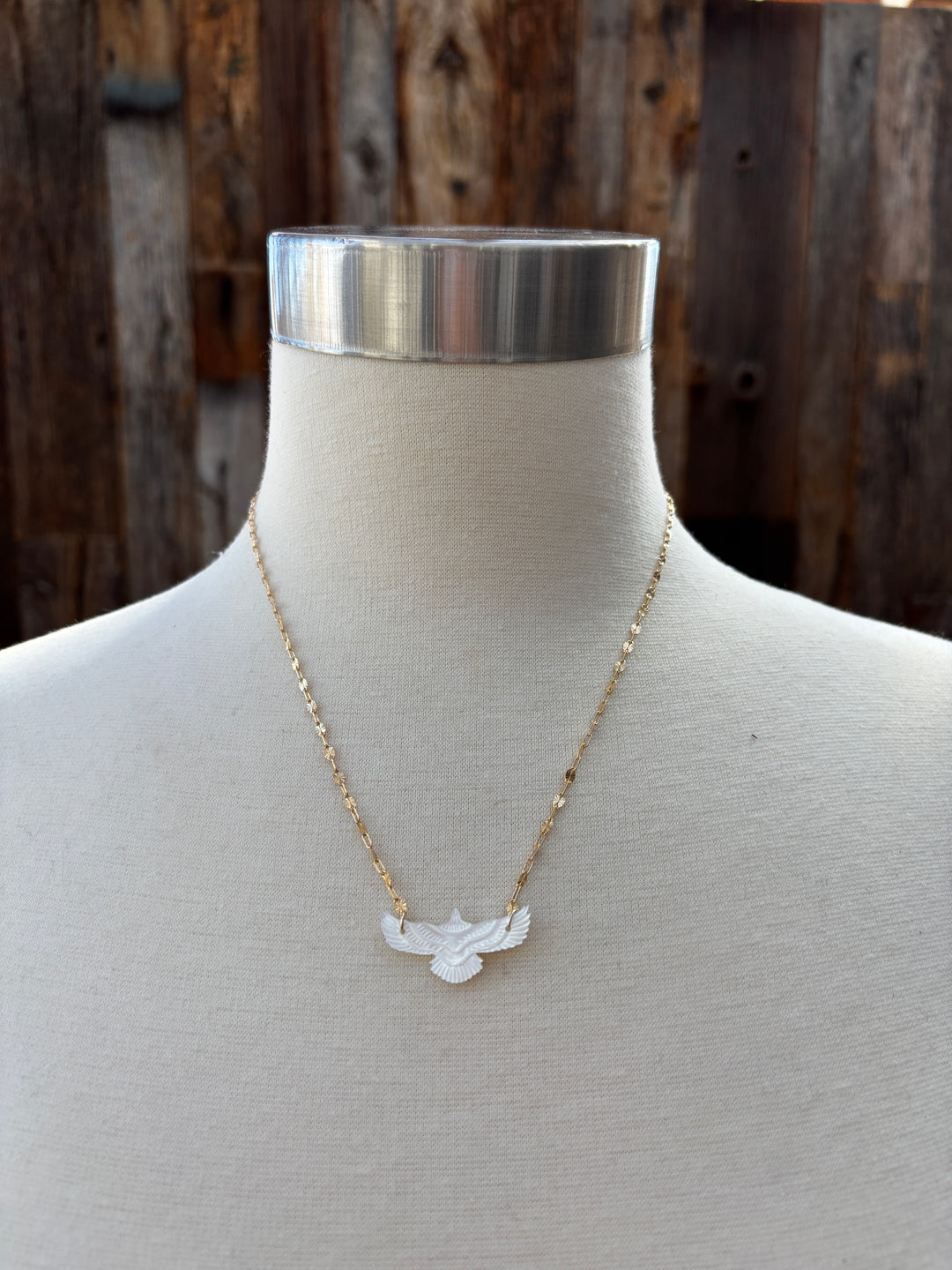 Joy Dravecky Solara Thunderbird Necklace - Pearl