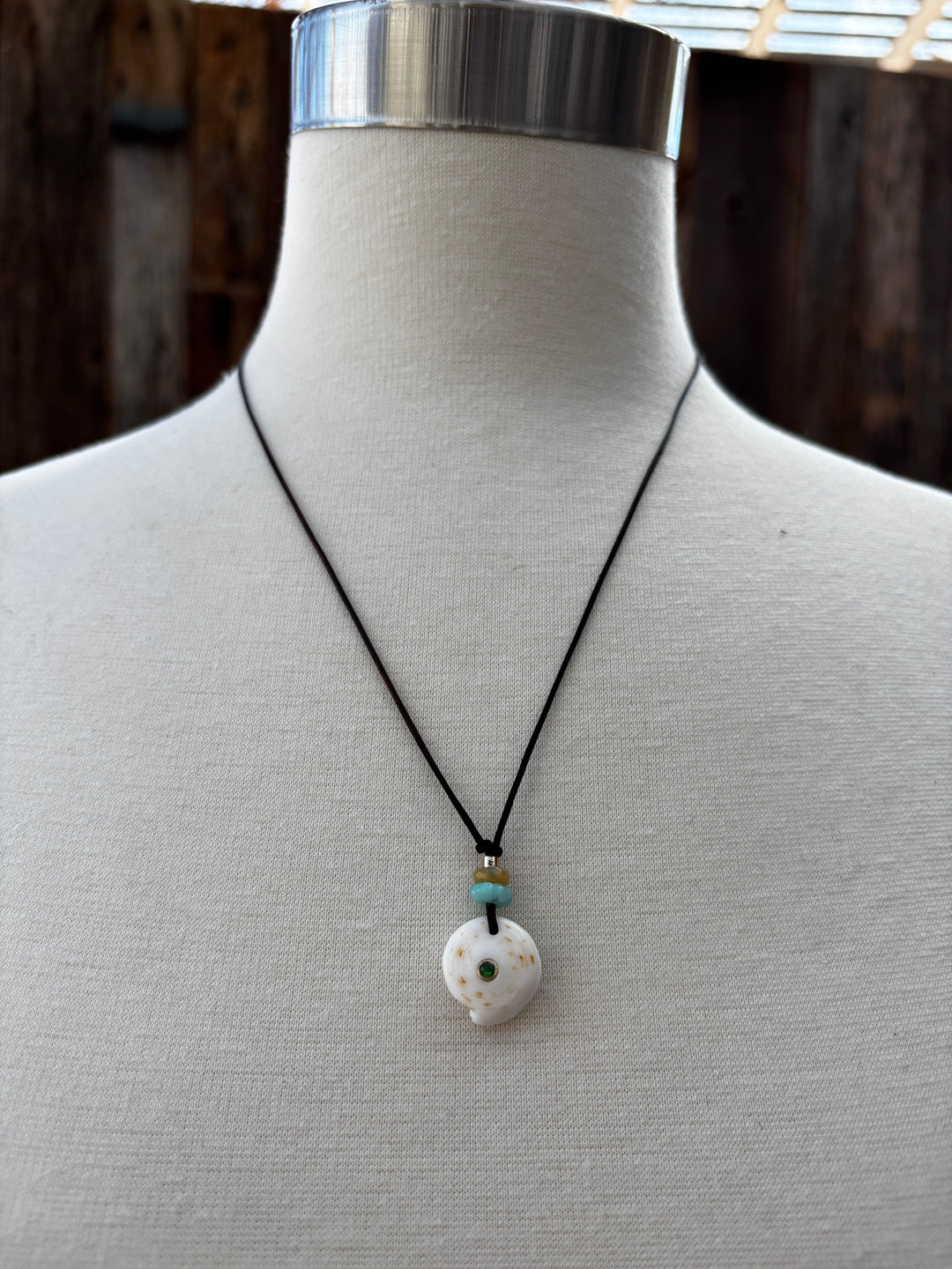 Renee Garvey Shell w/ Chrom. Diop. Inlay Necklace