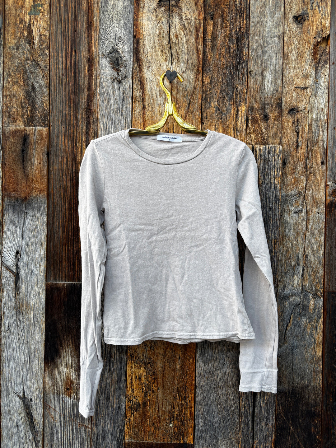 Perfect White Tee Lisa L/S - Cloud Grey