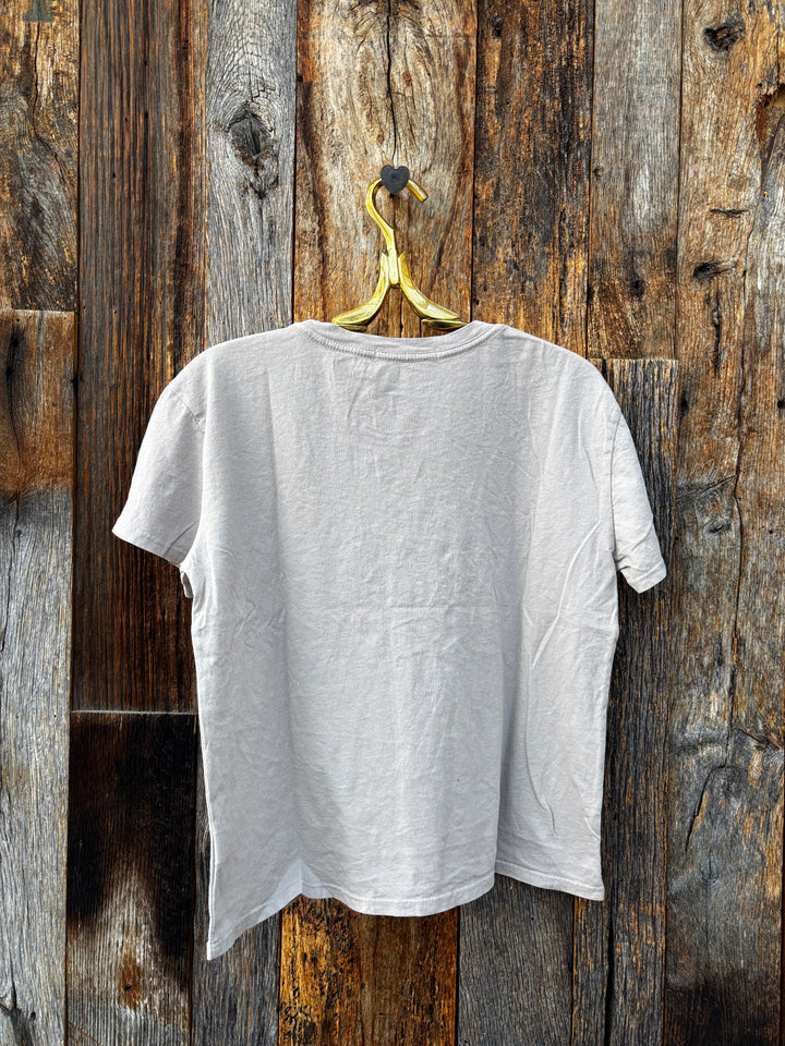 Perfect White Tee SS Boxy V Neck Tee - Cloud Grey