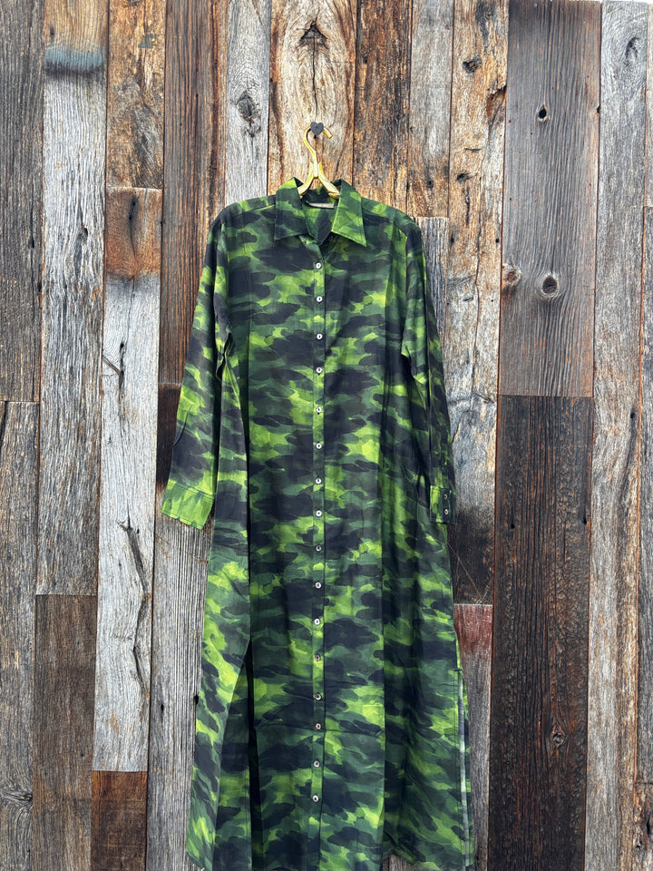 Chan Luu Studio Shirt Dress Camo