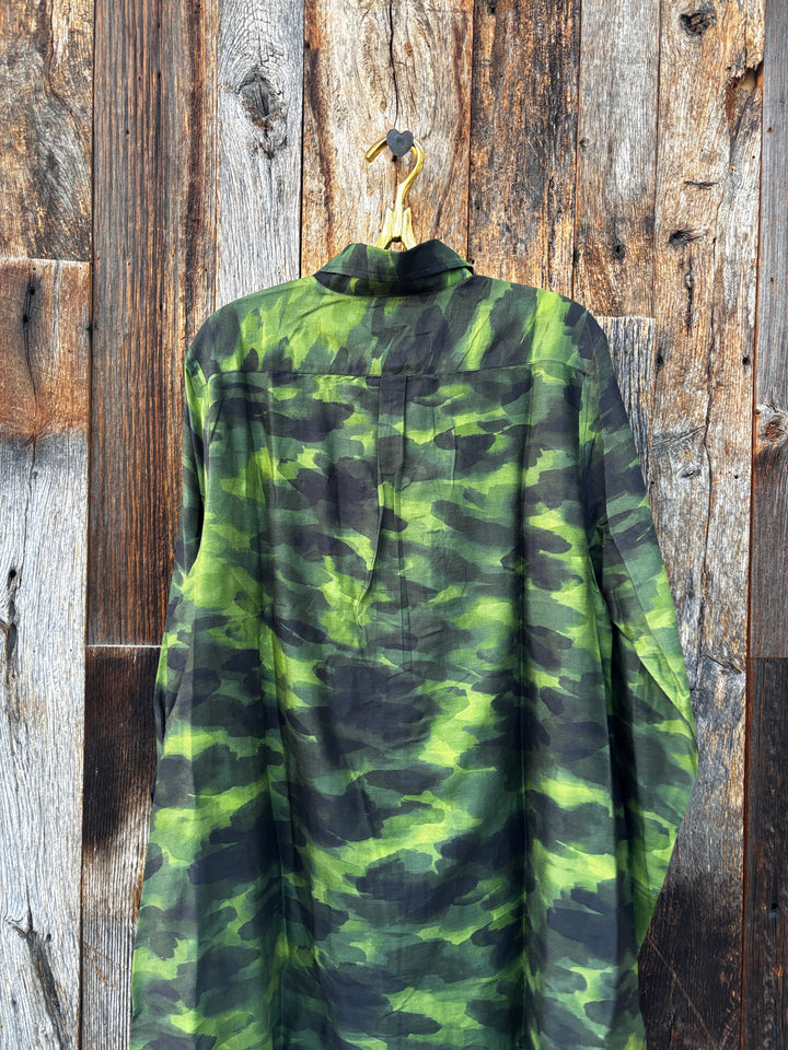 Chan Luu Studio Shirt Dress Camo