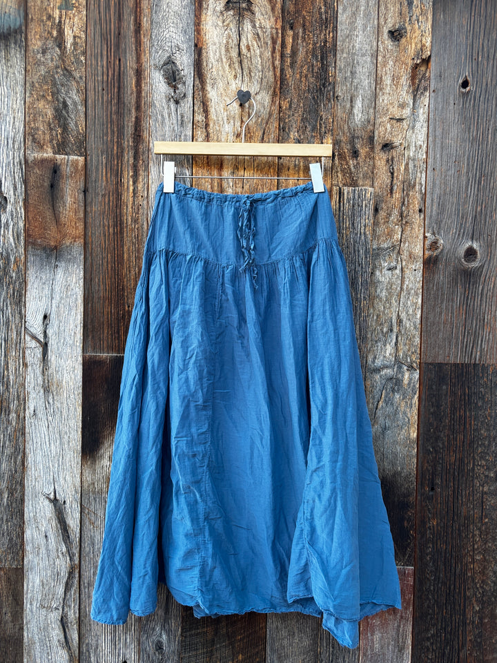 Llea Blue Bea Cotton Silk Skirt Moonlit Ocean
