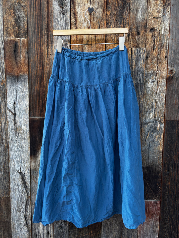 Llea Blue Bea Cotton Silk Skirt Moonlit Ocean