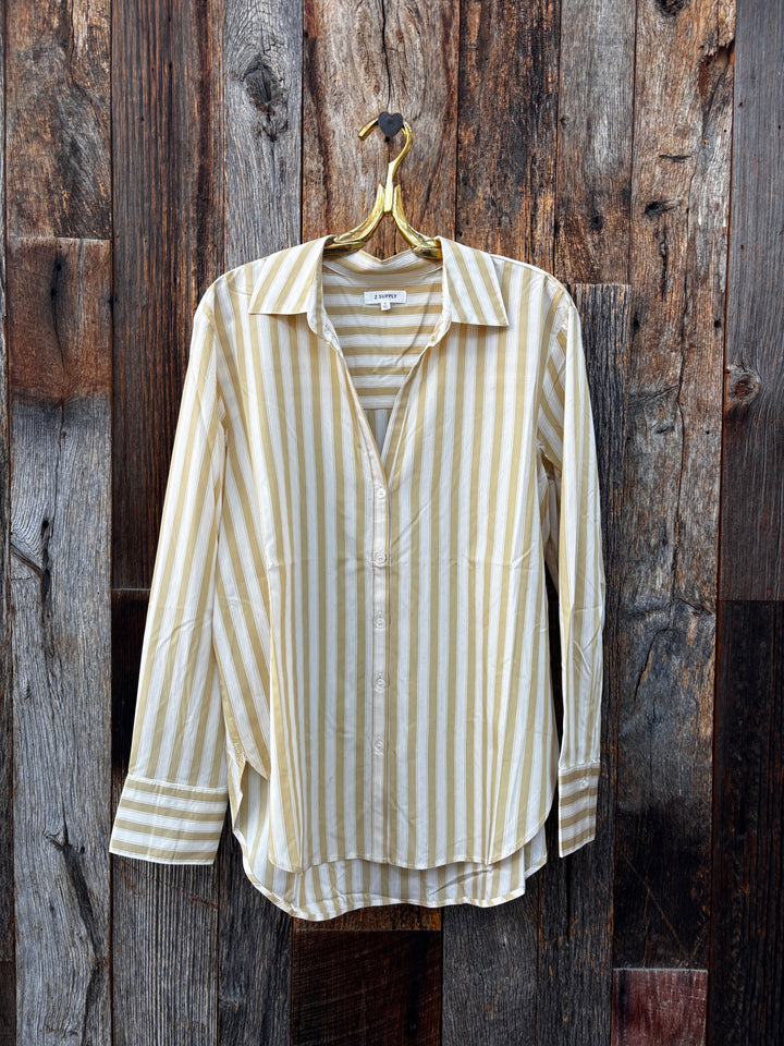 Z Supply Golden Haven Button Up Golden Sage
