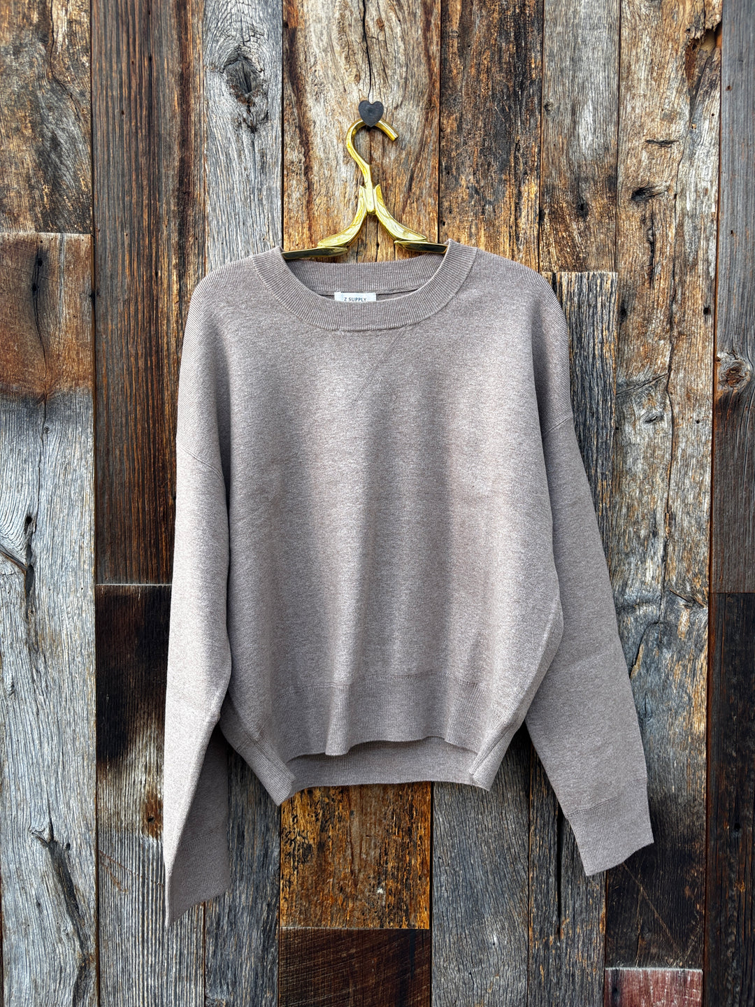 Z Supply Take It Easy Sweater Heather Ash