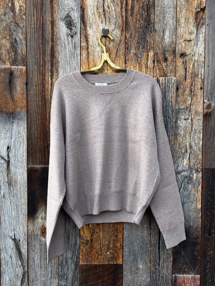 Z Supply Take It Easy Sweater Heather Ash