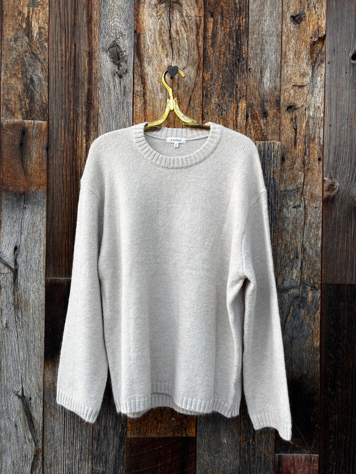 Z Supply Chill Mode Sweater Frosted Pearl