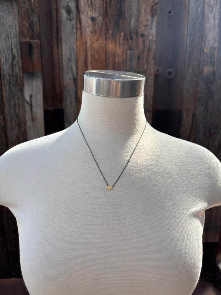 CLP 14K Tiny Gold Heart on SS Chain