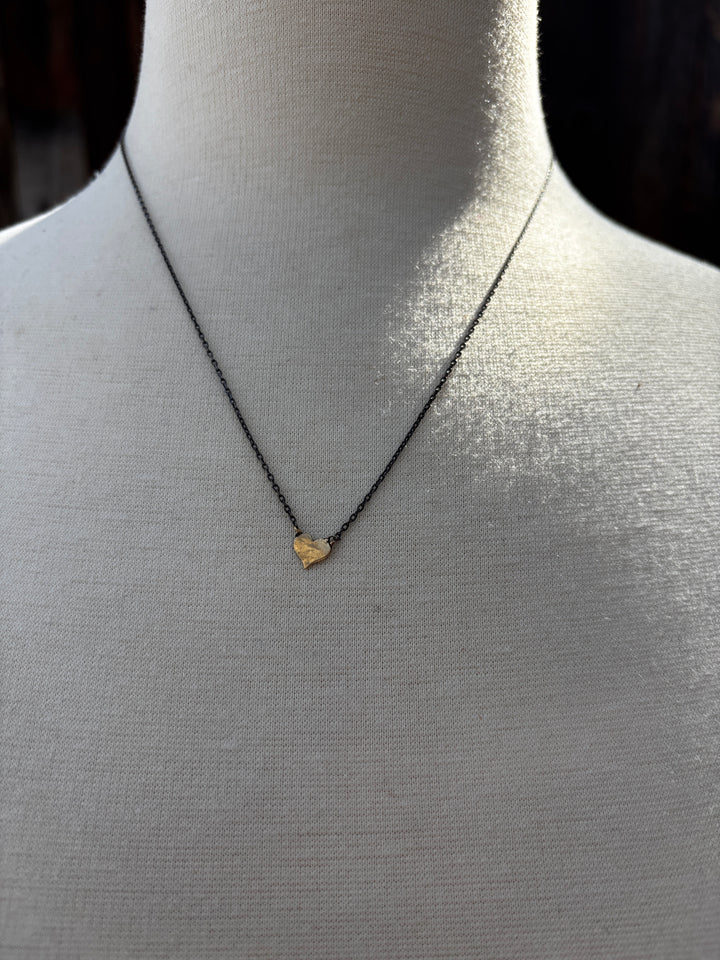 CLP 14K Tiny Gold Heart on SS Chain