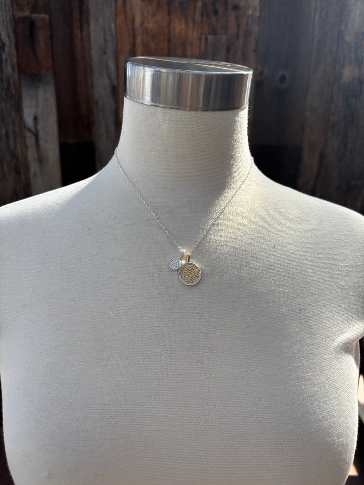 Anna Beck Dual Circle of Life Charity Necklace Gold/Silver