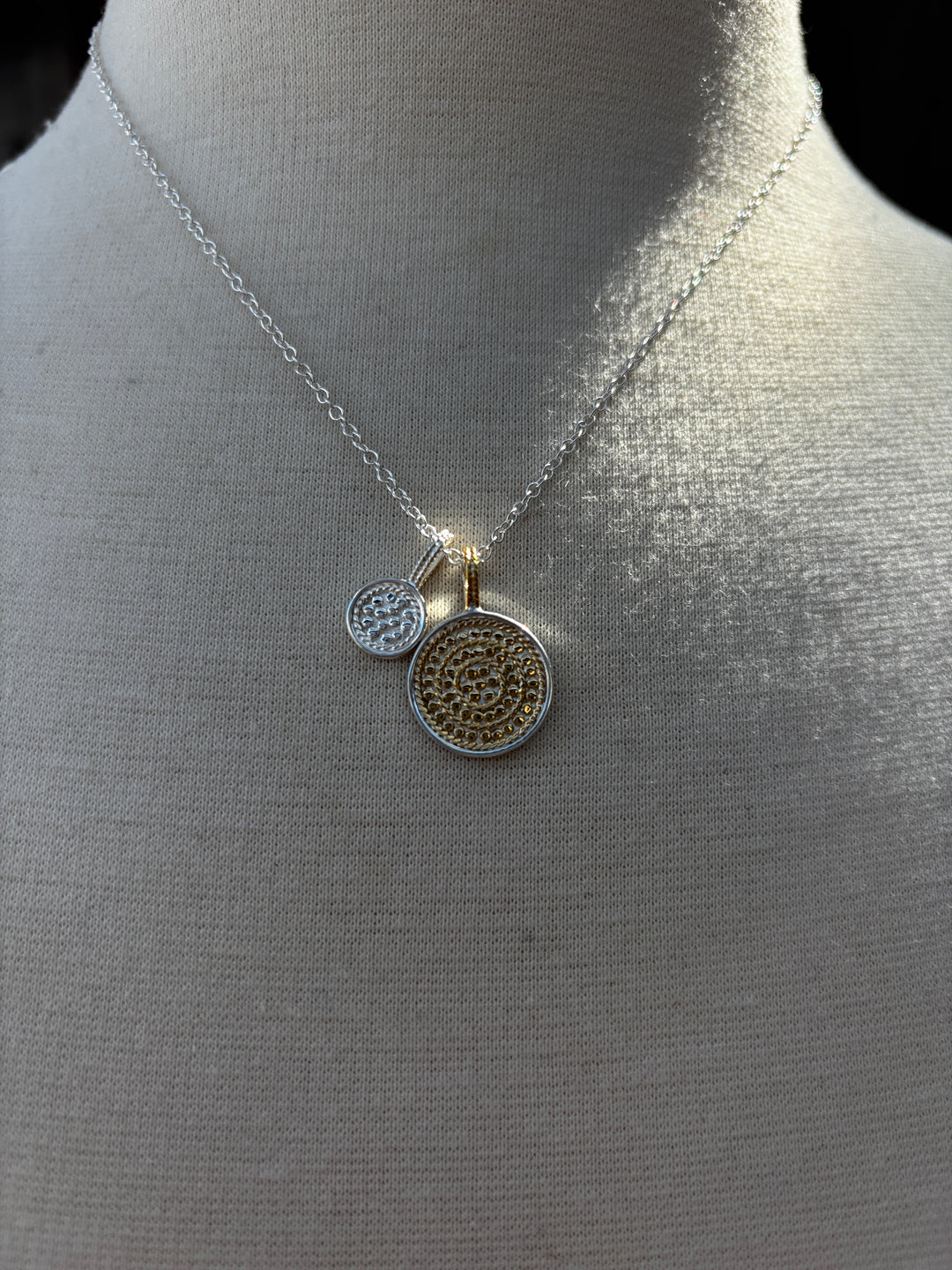 Anna Beck Dual Circle of Life Charity Necklace Gold/Silver