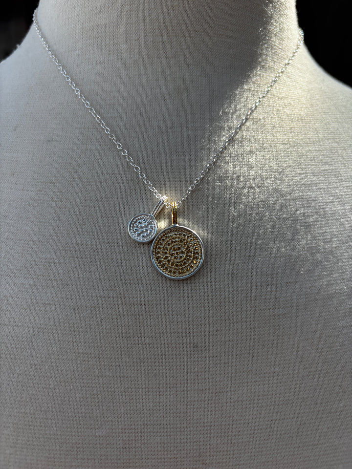 Anna Beck Dual Circle of Life Charity Necklace Gold/Silver