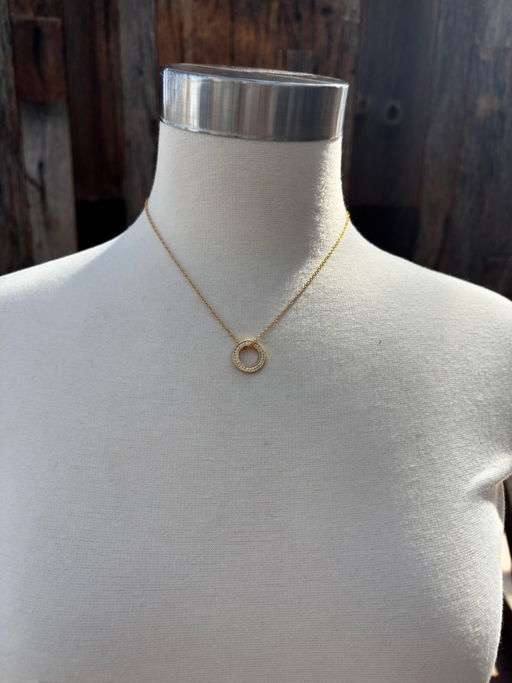 Anna Beck Circle of Life Open "O" Charity Necklace Gold
