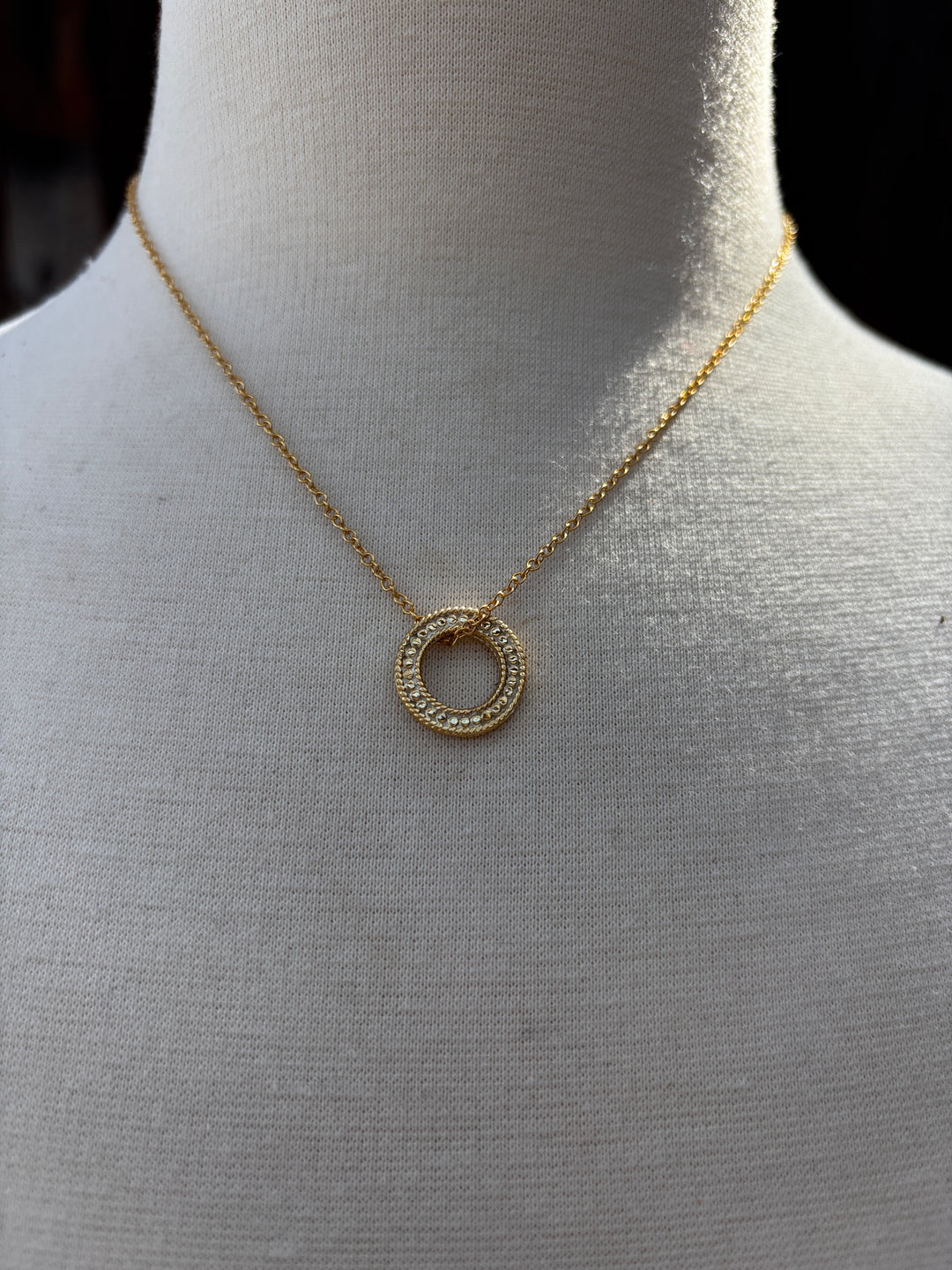 Anna Beck Circle of Life Open "O" Charity Necklace Gold