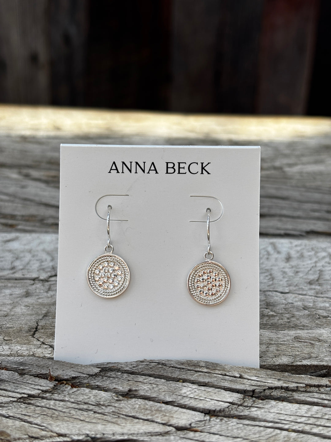 Anna Beck Classic Circle Drop Earrings- Silver