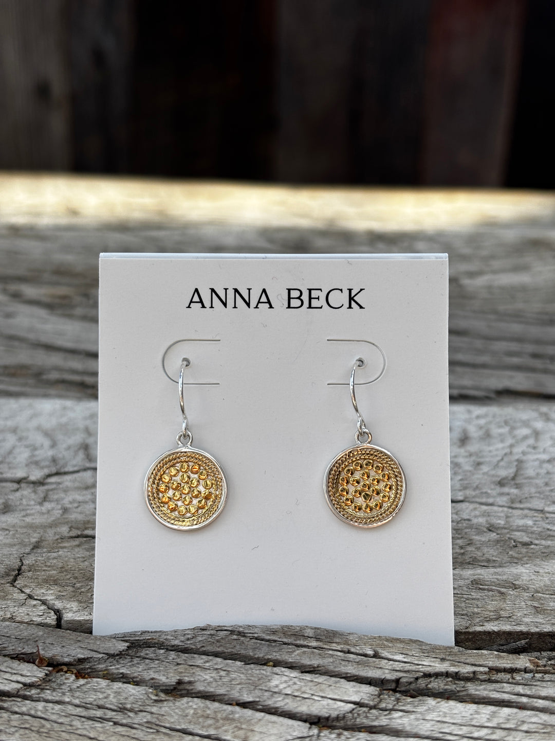 Anna Beck Classic Circle Drop Earrings- Gold