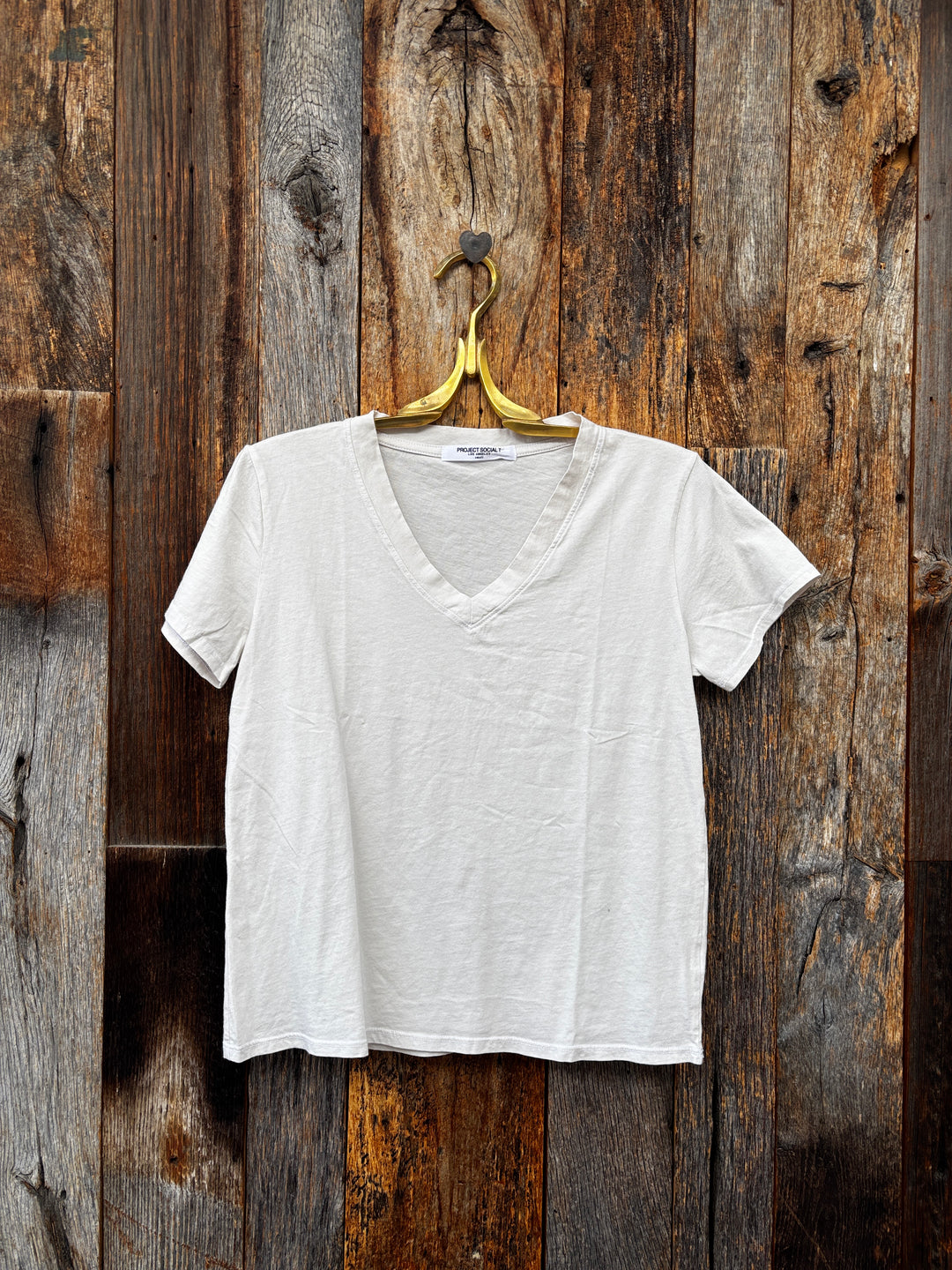Project Social T Must Have V Neck Tee- Vintage White