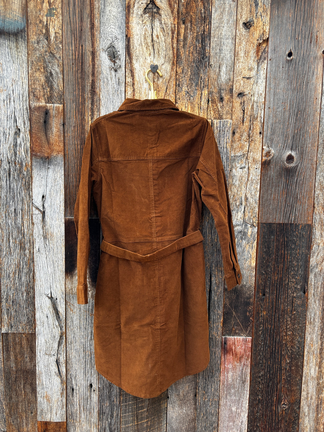 Paper Label Donna Shirt Dress- Tobacco