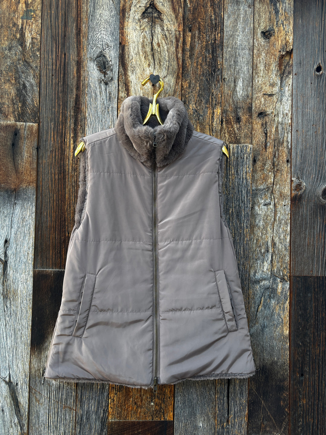 Dylan Sarah Side-Zip Vest Soft Brown