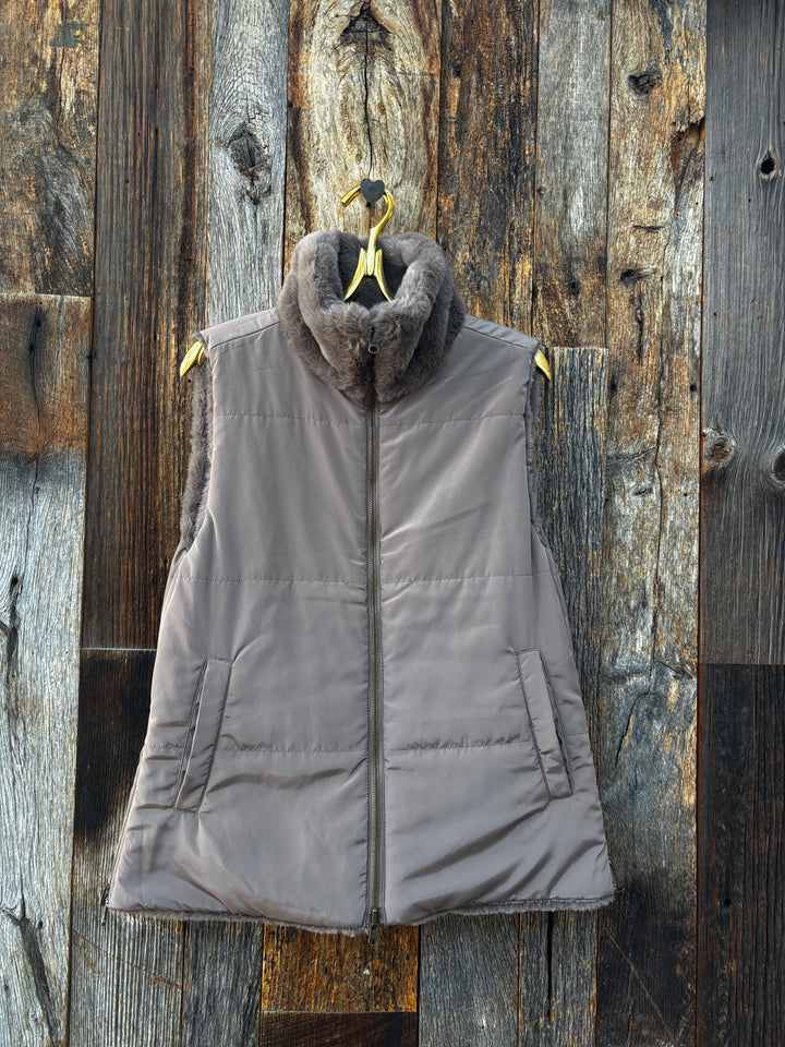 Dylan Sarah Side-Zip Vest Soft Brown