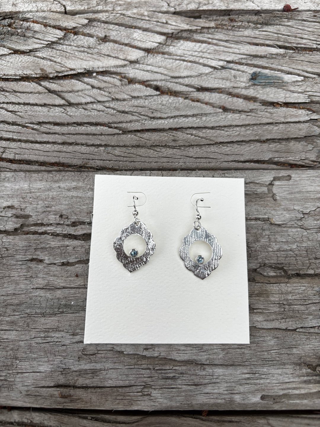 Ashton Jewelry Leaf Line Montana Sapphire Earrings