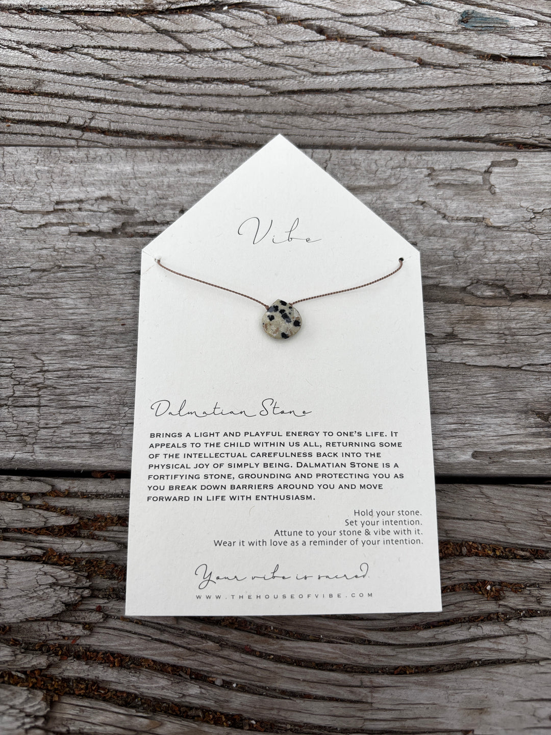 Vibe Dalmatian Stone Drop Necklace