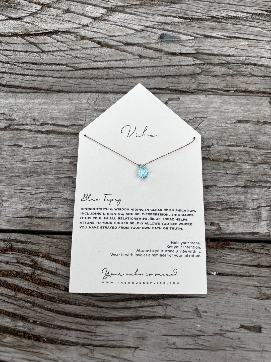 Vibe Blue Topaz Drop Necklace