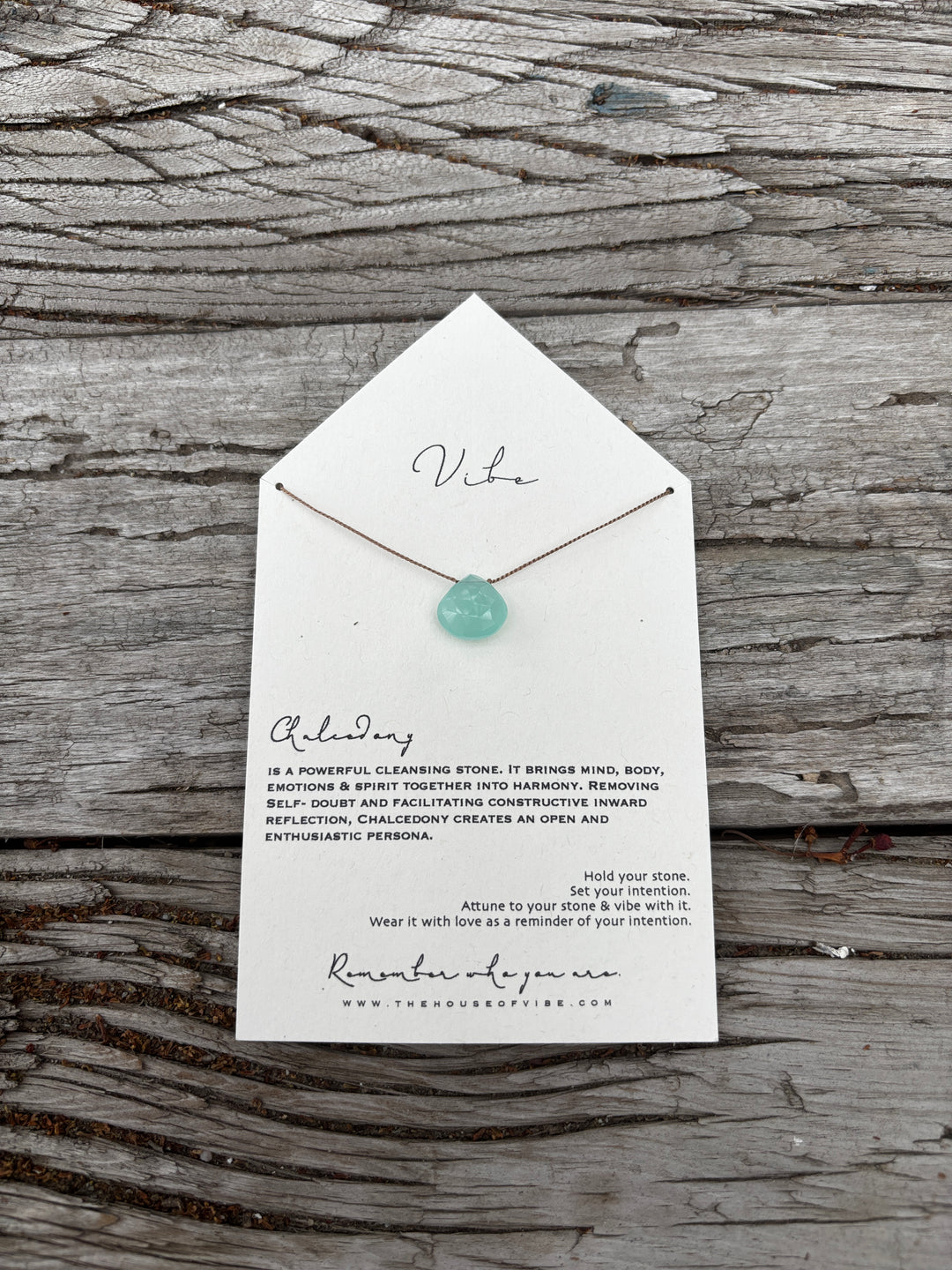 Vibe Chalcedony Drop Necklace