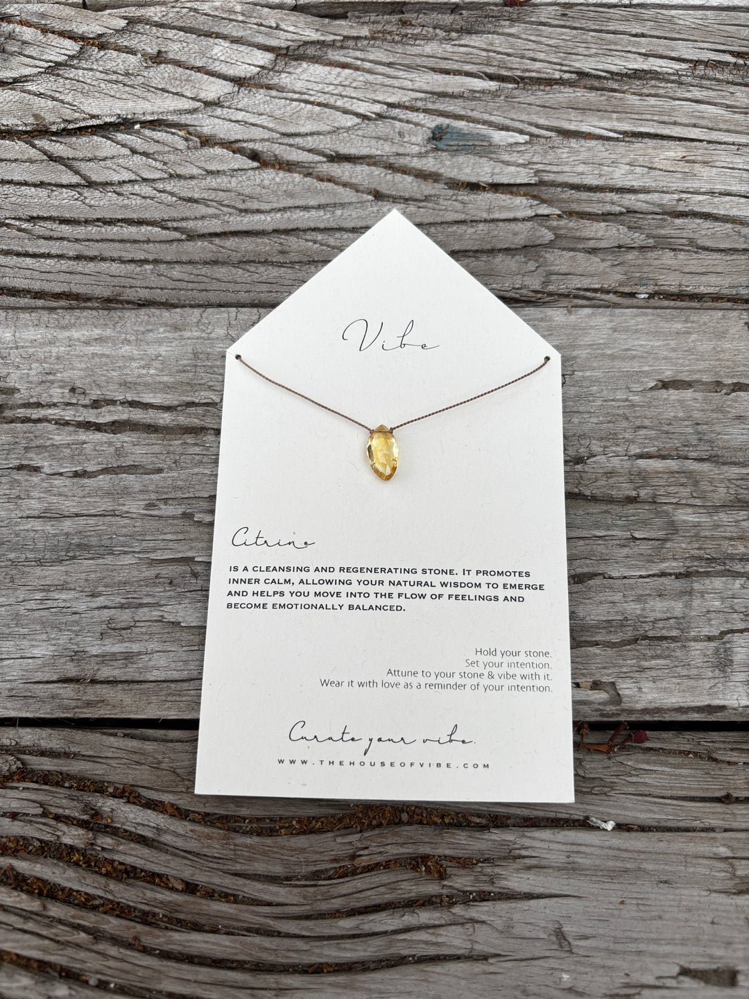 Vibe Citrine Petal Necklace