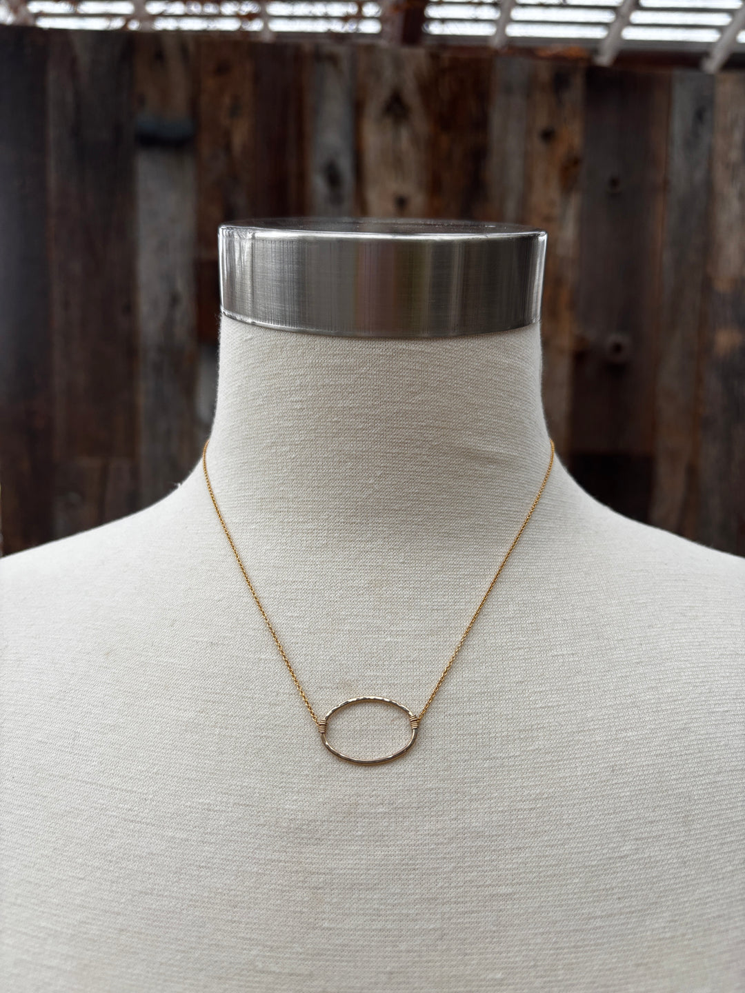 Sabina Jewelry Elliptic Necklace GF 15"