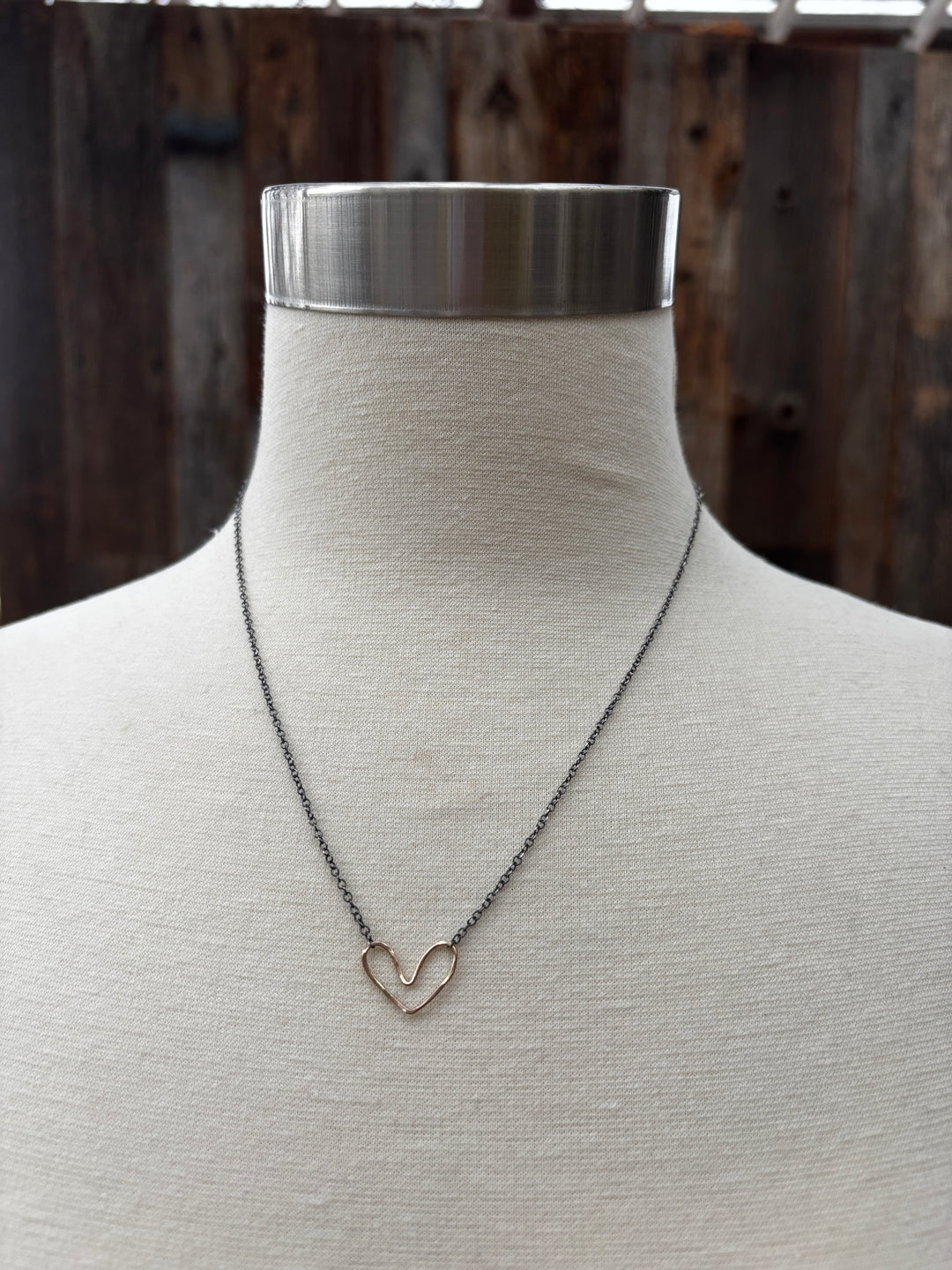 Elizabeth Nicole GF Mini Heart/OXS Chain N04A