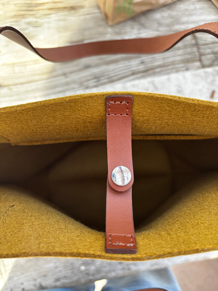 Graf Lantz Hana Merino Wool Tote Brine Sienna