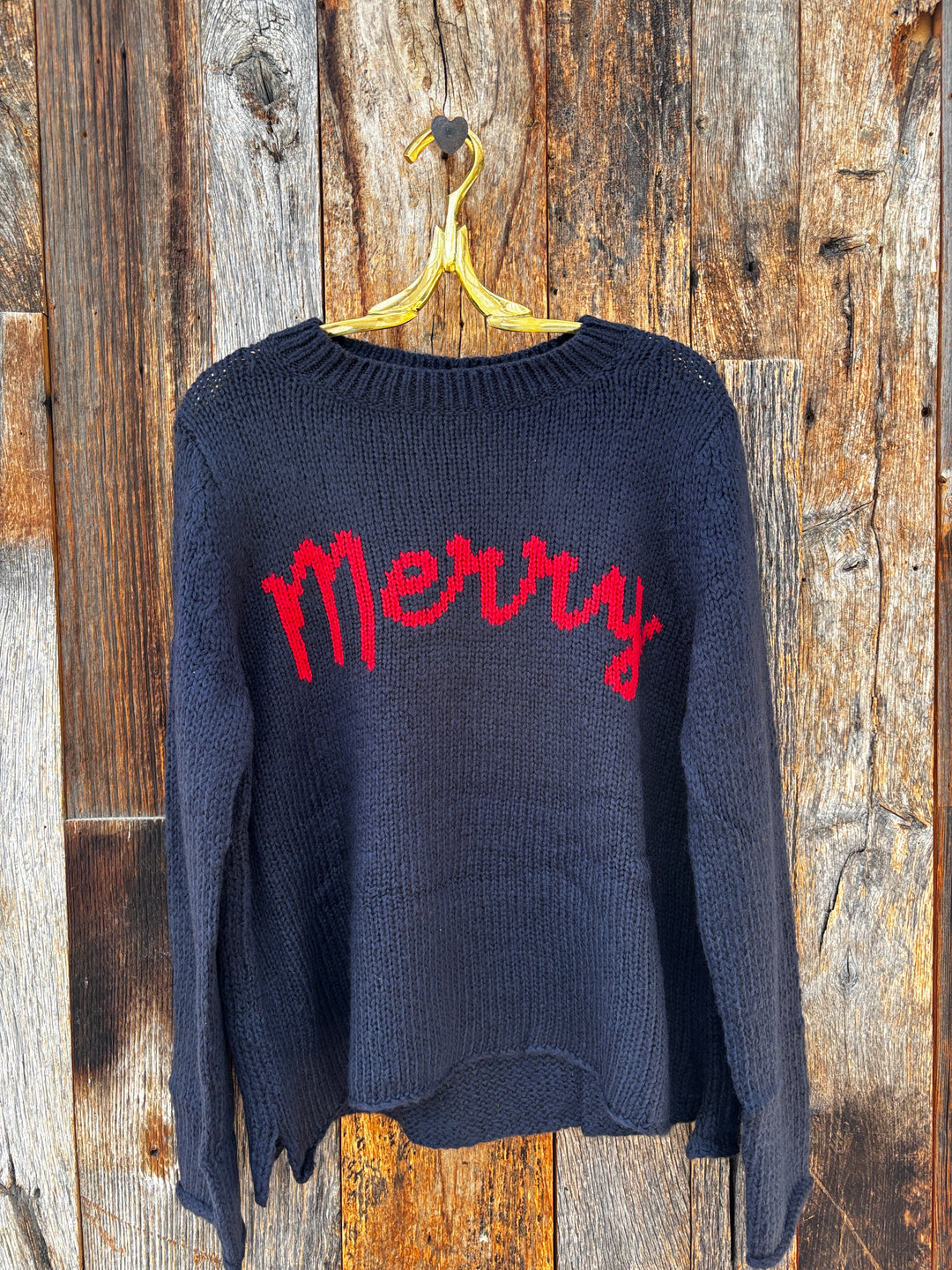 Wooden Ships Merry Crew Chunky Navy/Red Ginger