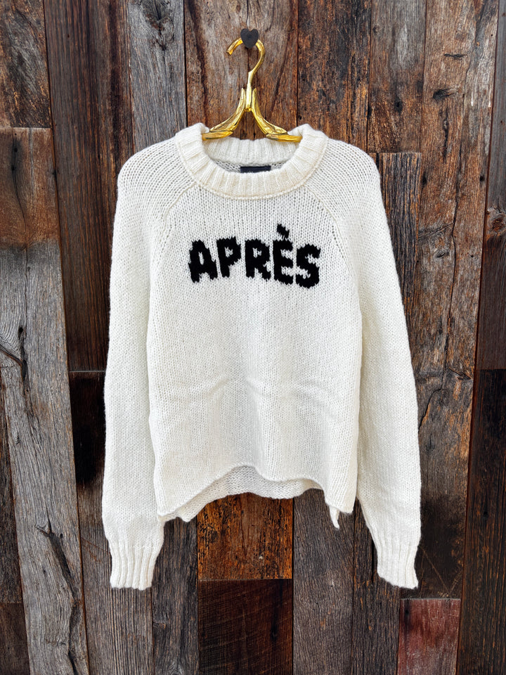 Wooden Ships Après Raglan Crew Poodle Snow/Black