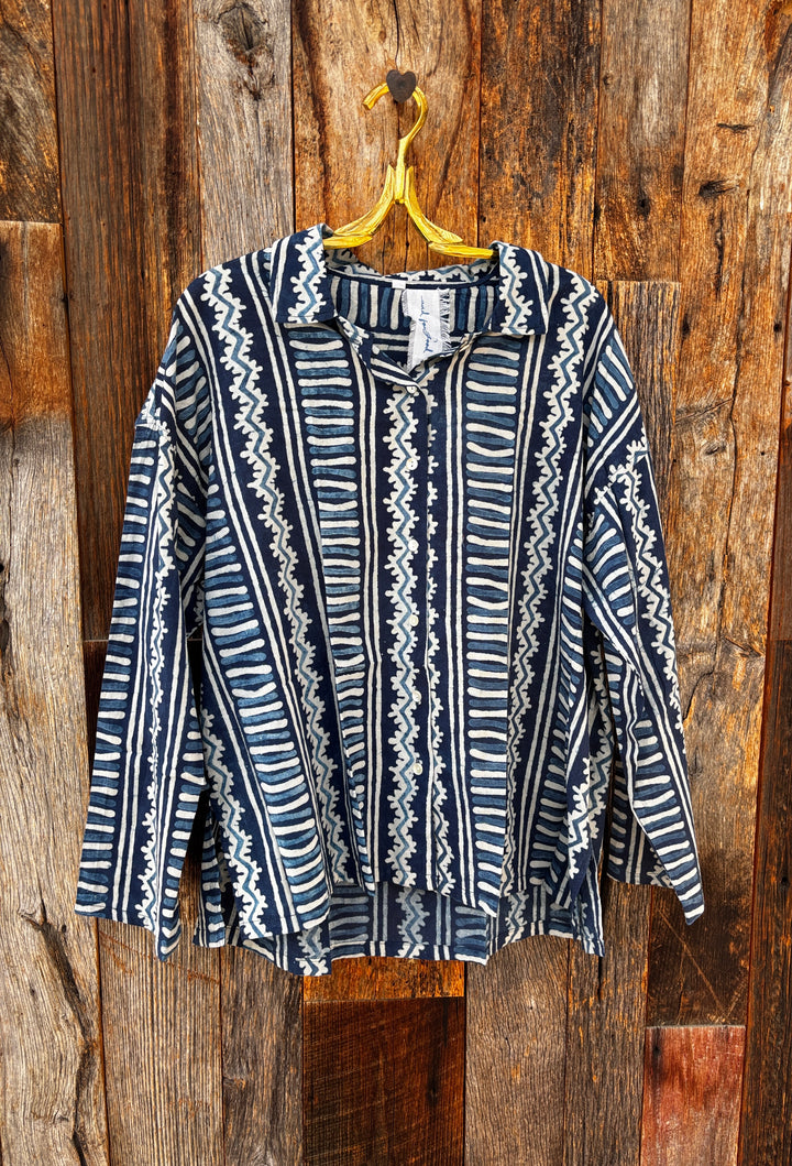 ... And For Good Relaxed Boyfriend Shirt Indigo Nomad