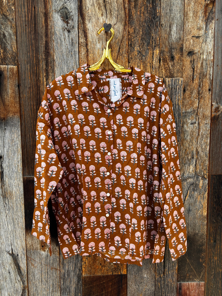 ...and for Good Relaxed Boyfriend Shirt Hydrangea Mini Amber