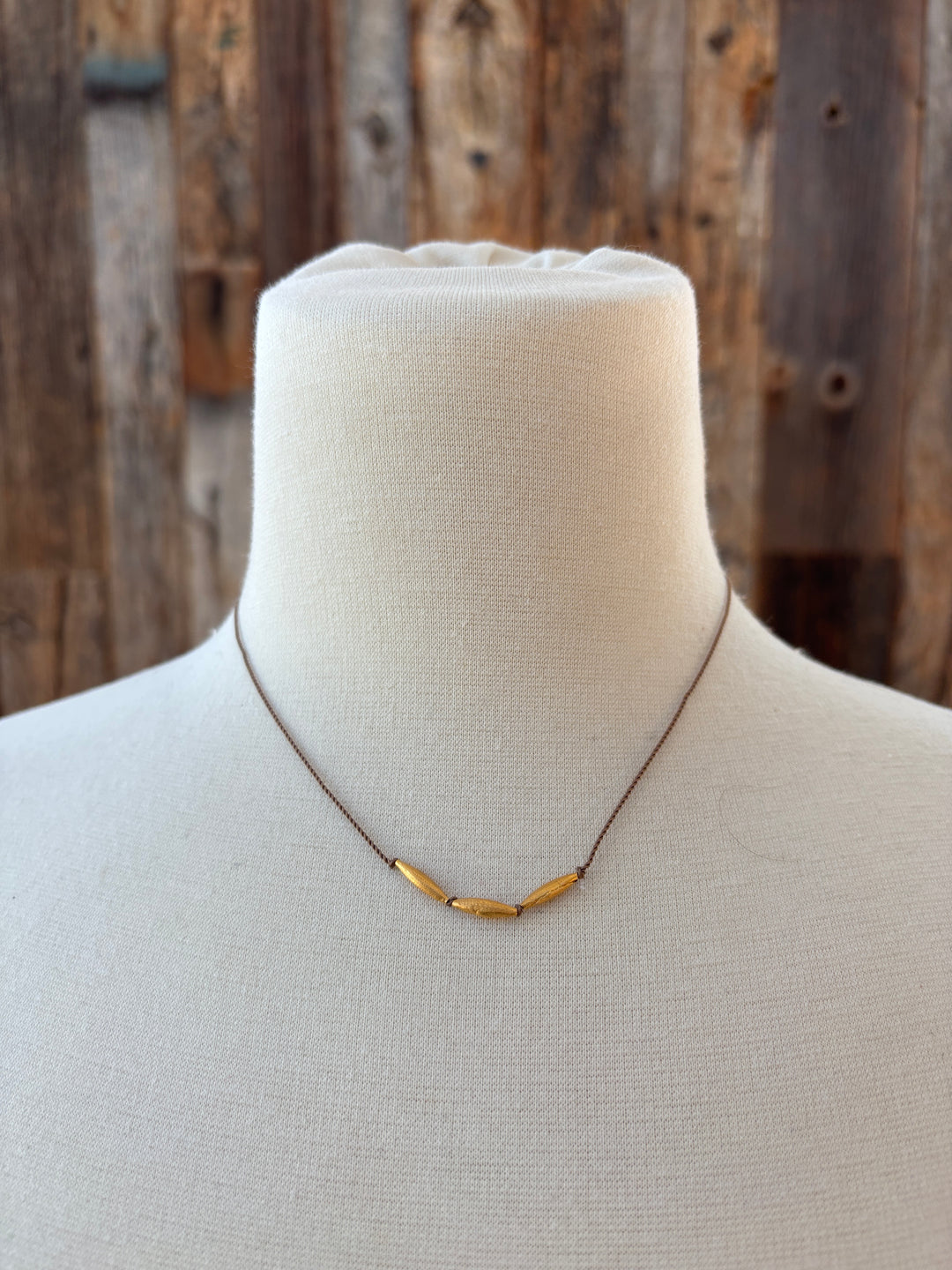 River Song Golden Rice Talisman Necklace