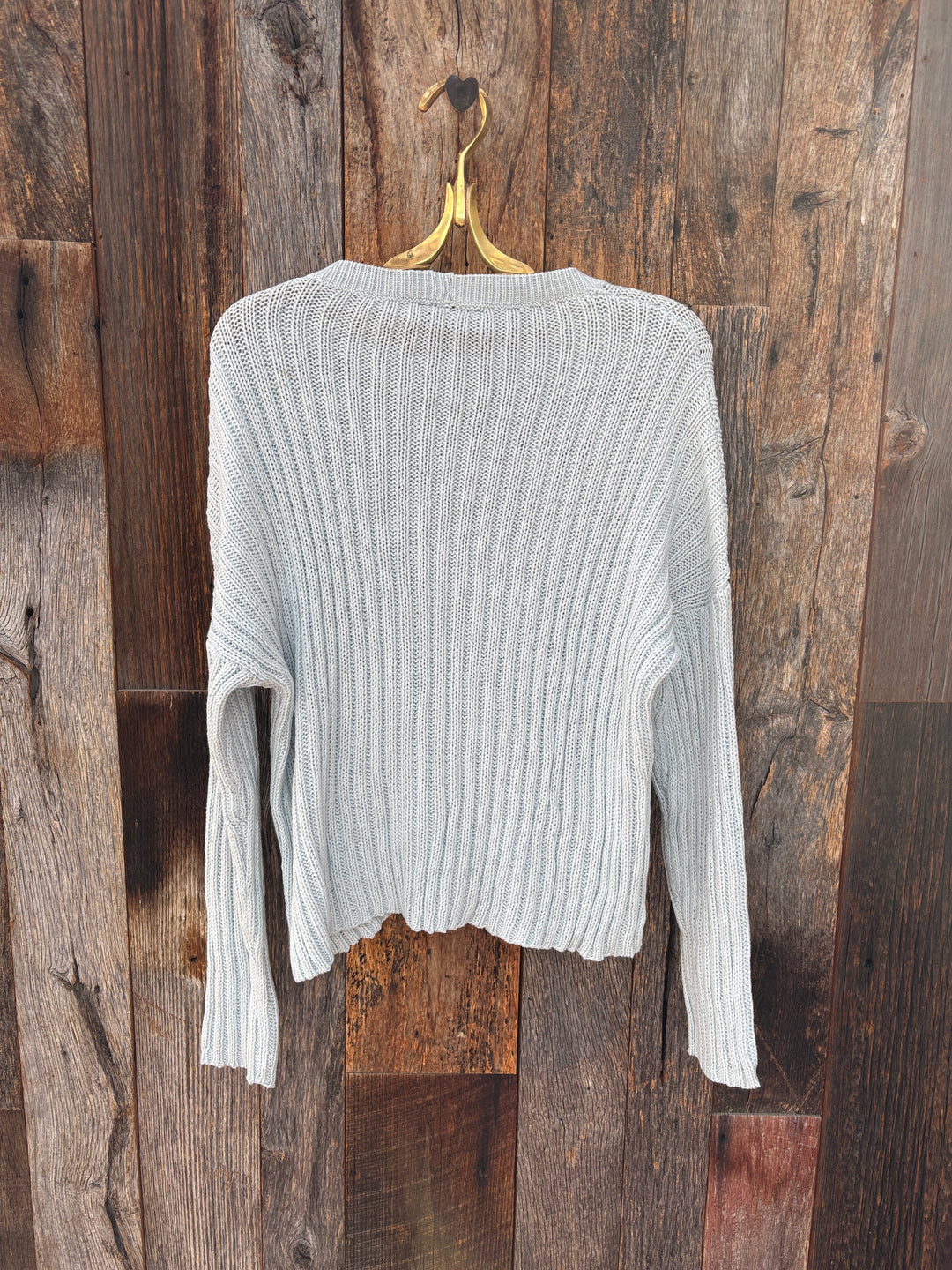 Wooden Ships Arden Cropped Crew Cotton Ventana Blue