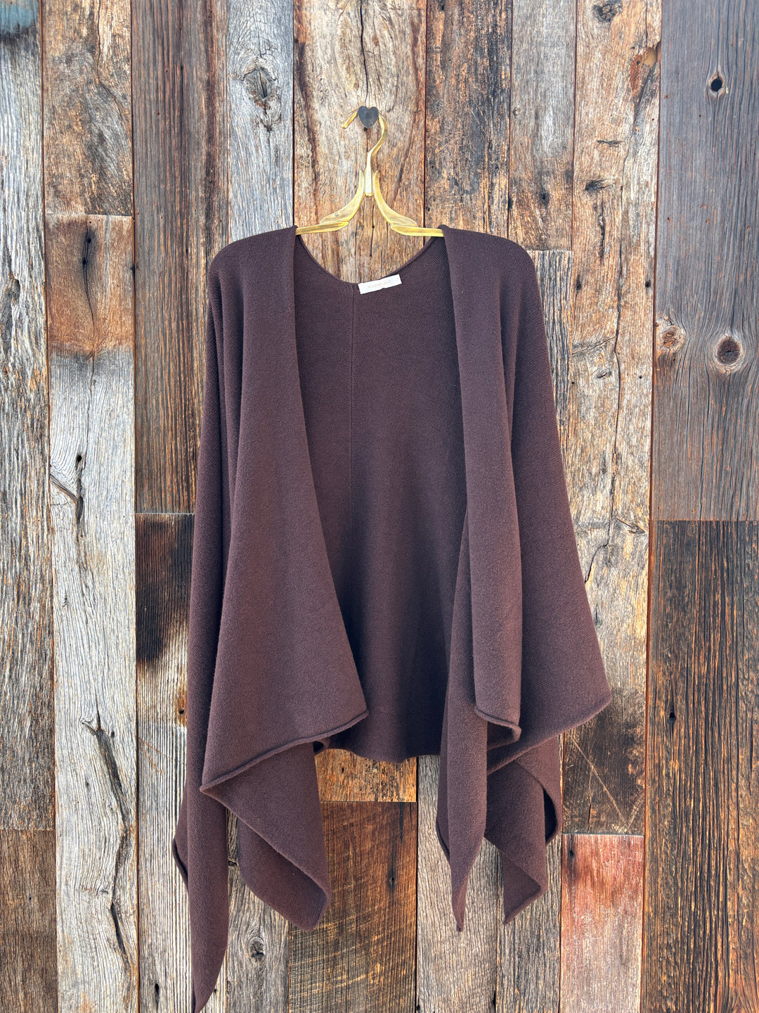 Milio Milano Dolman Open Caradigan Chocolate Brown