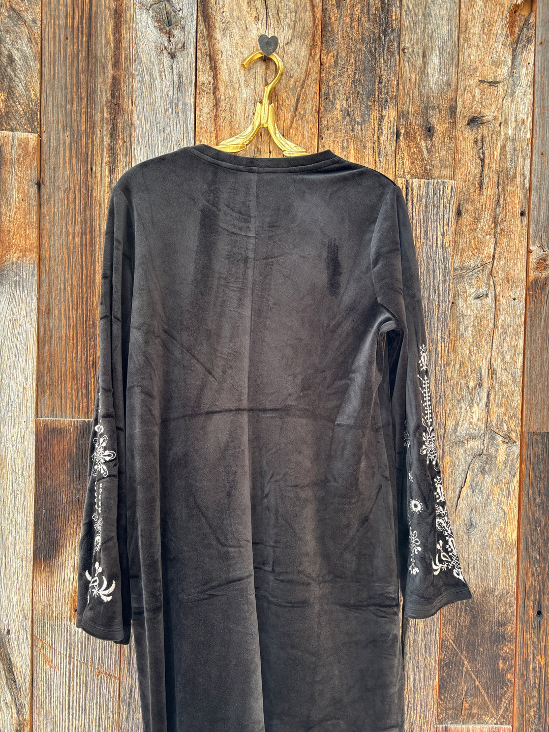 Johnny Was Bounce Velour Kimono Dress Black
