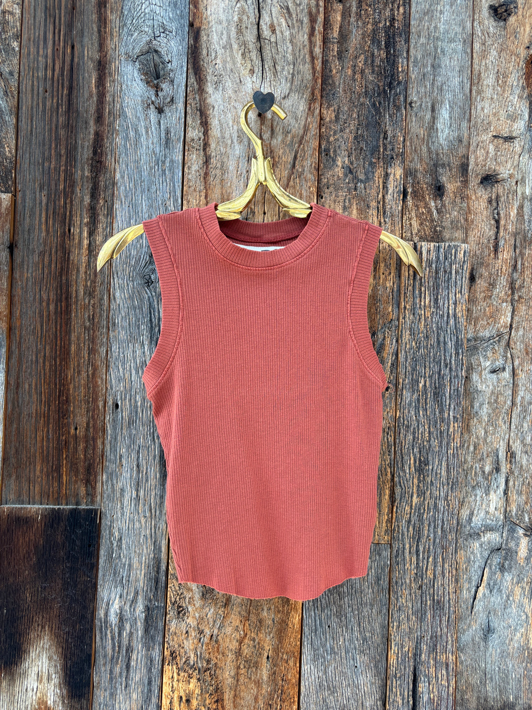 People Of Leisure Hemp Rib Tank Rust