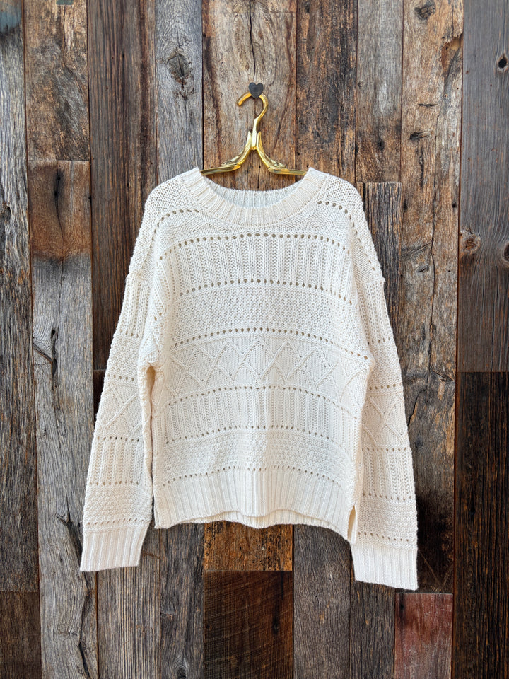 Z Supply Cento Cable Sweater Warm White