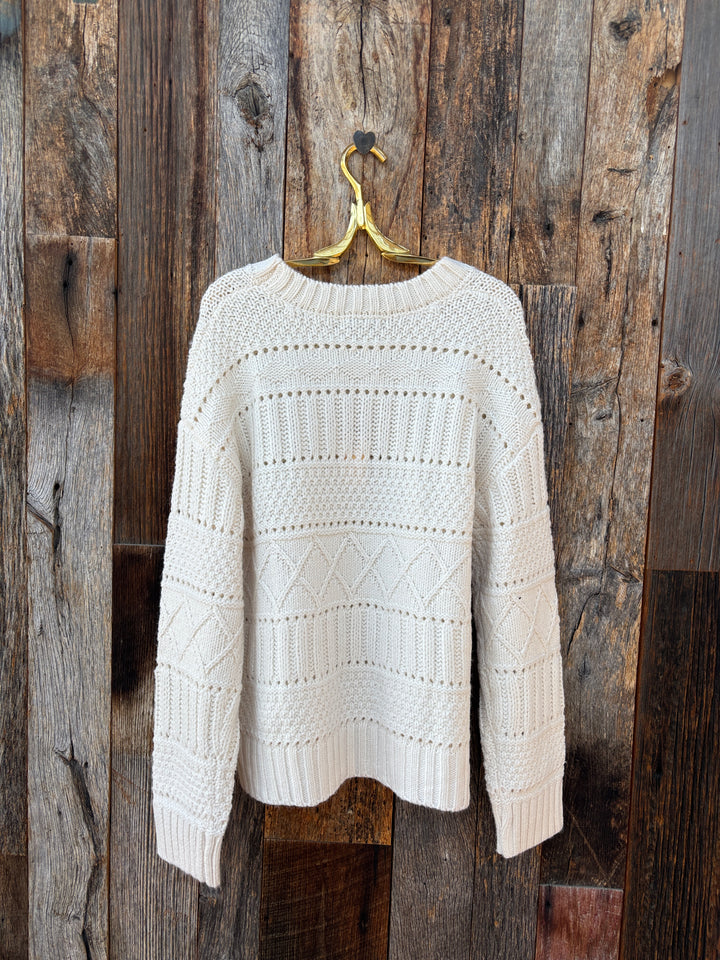Z Supply Cento Cable Sweater Warm White