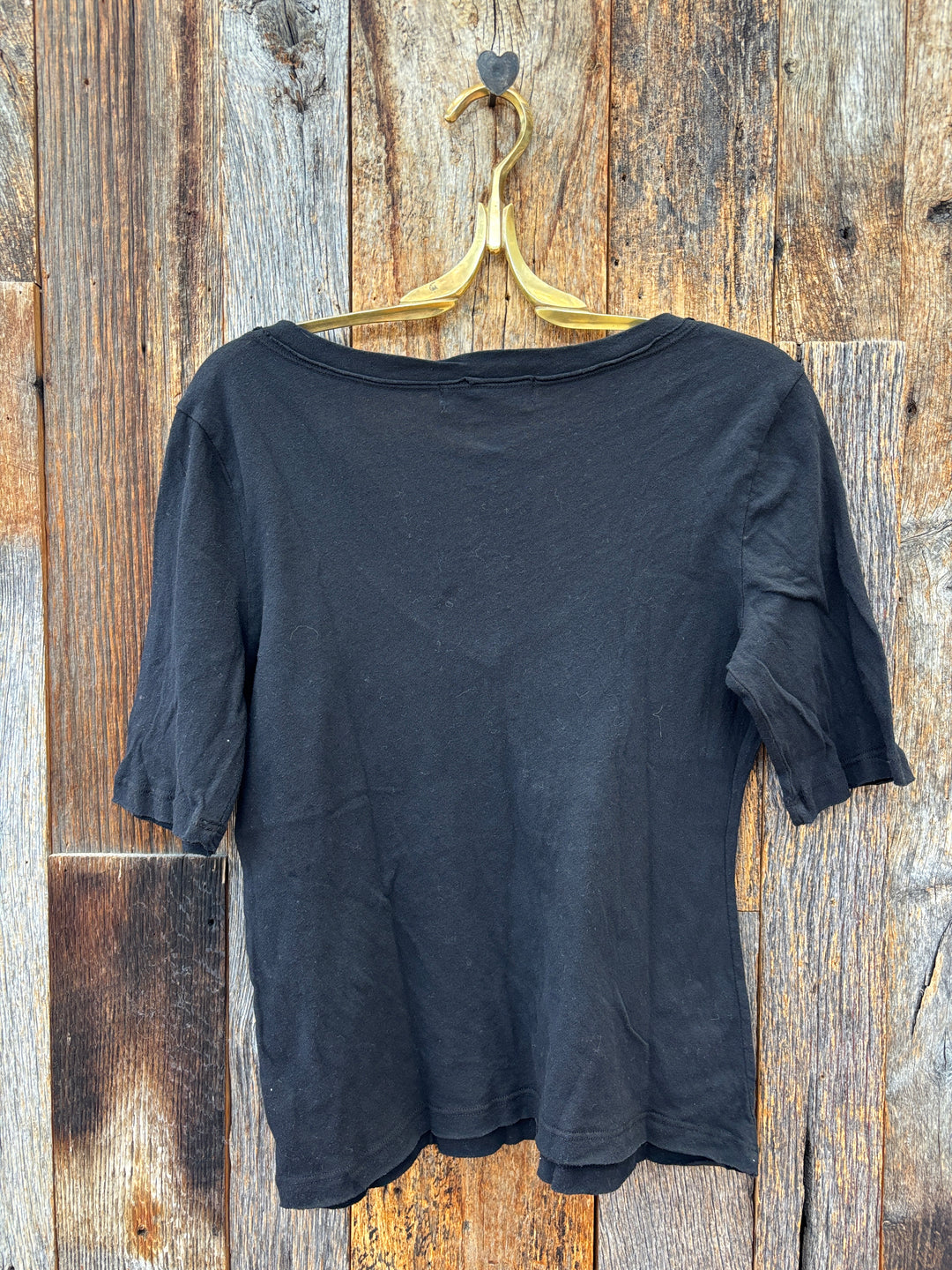 Project Social T Jude V-Neck Elbow Sleeve Tee Black
