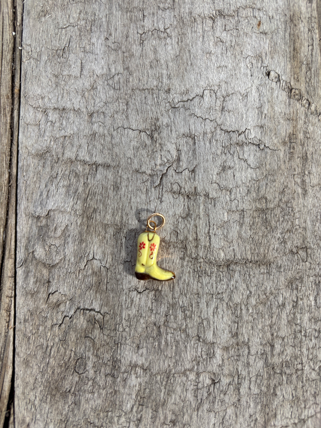Shá Parlé Cowboy Boot Yellow Charm