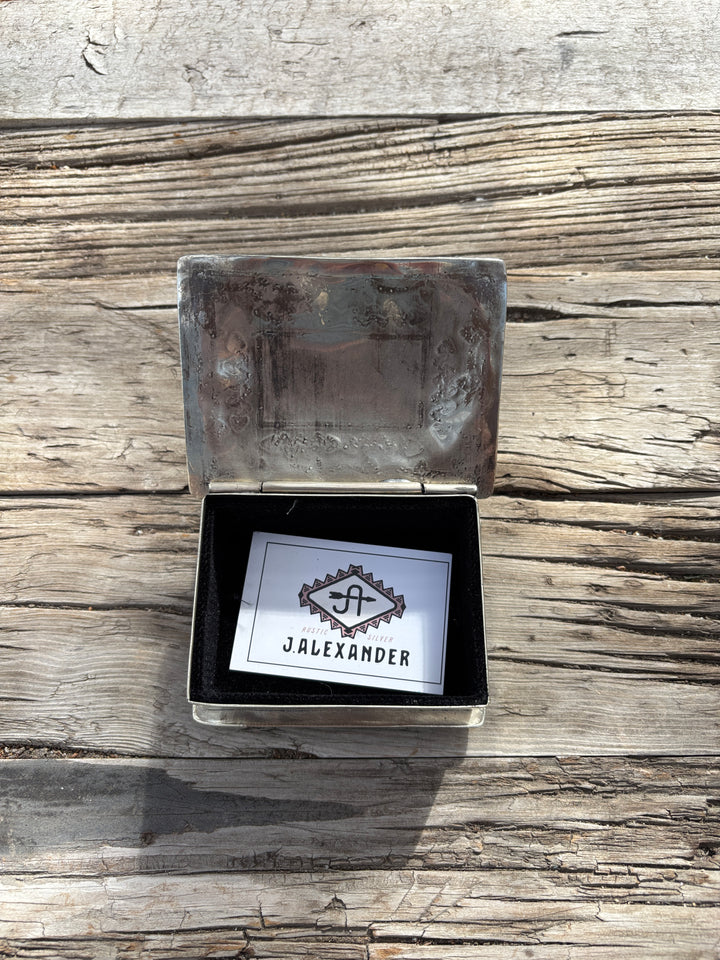 J. Alexander Small Stamped Box w/ Turquoise