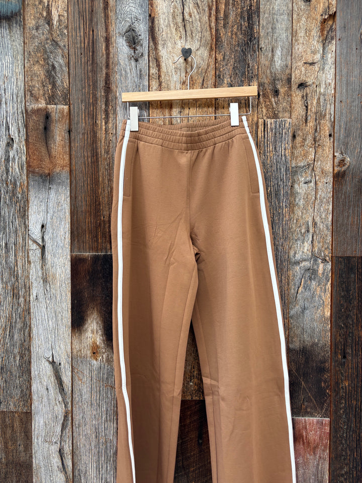 Perfect White Tee Mikos Travel Wide Leg Pants Mocha