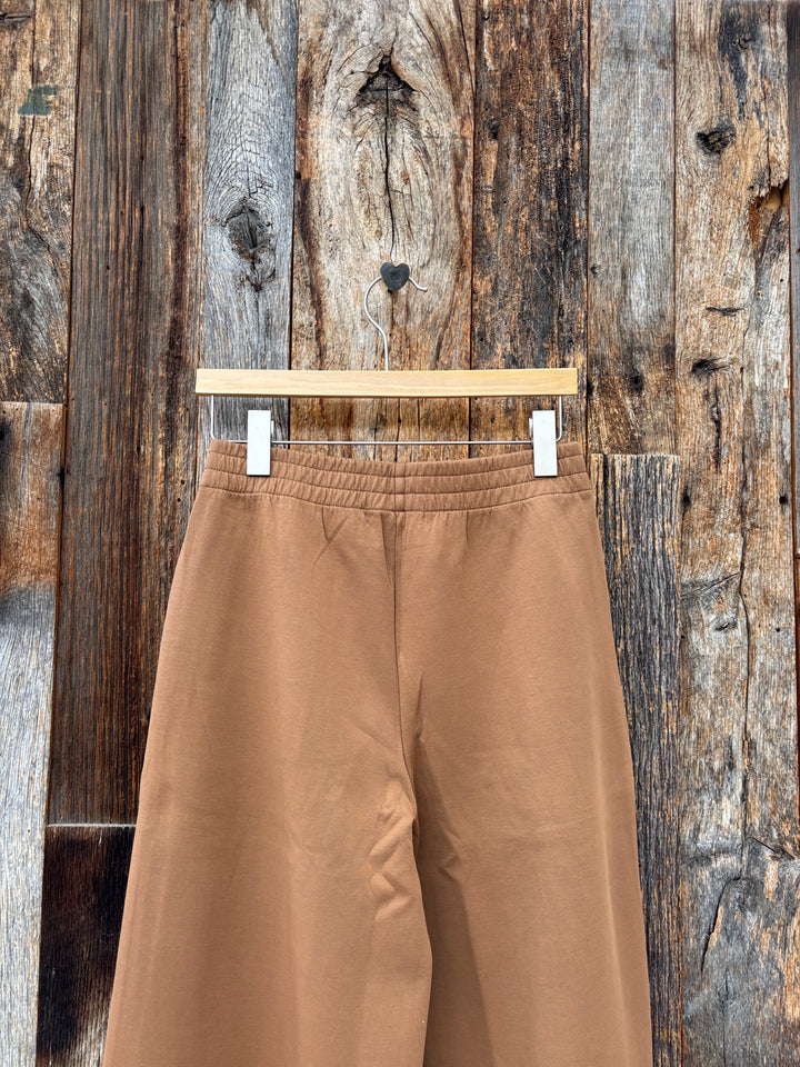 Perfect White Tee Mikos Travel Wide Leg Pants Mocha